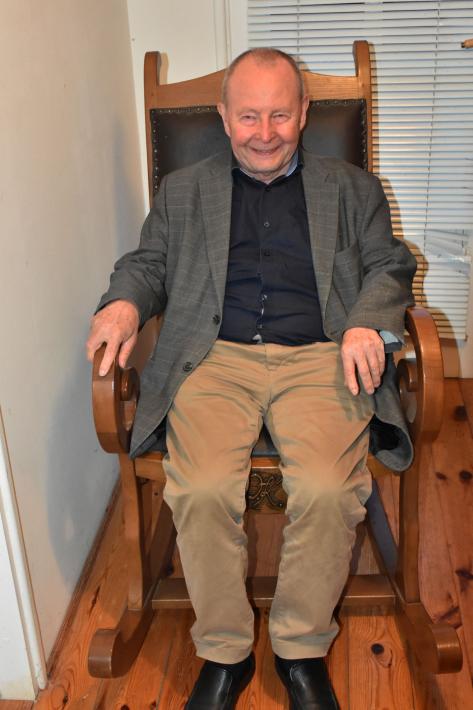 Prof. Rolf Fieguth im Schaukelstuhl Dominikowo 2018