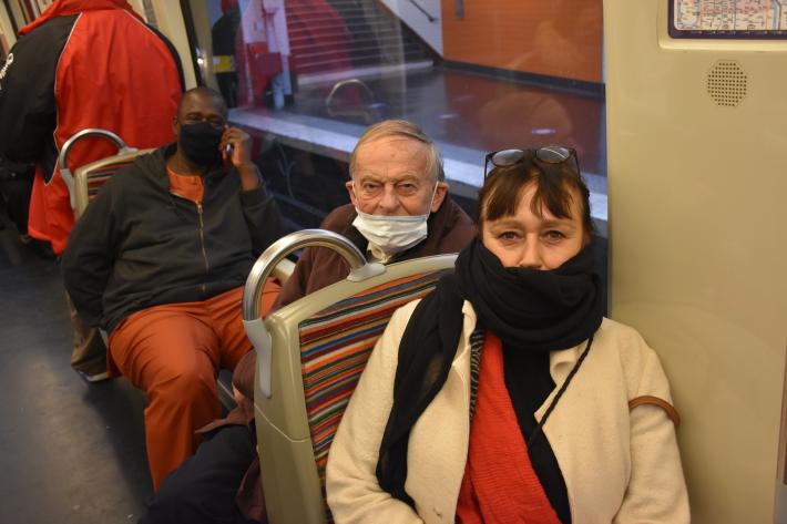 Paul Beers und Elżbieta Nowakowska-Kühl in der Pariser Metro