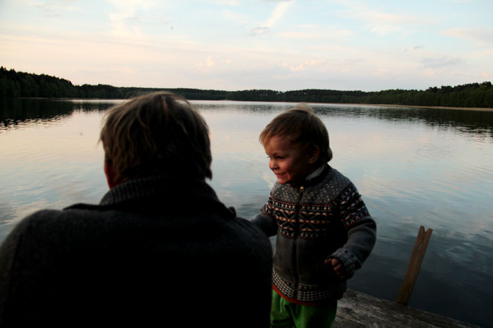 Beim Angeln am Mienkener See - Ignacy Hugo Czekański und Alexander Khl