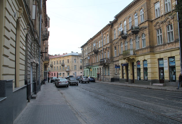 Strasse in Lemberg (Lviv) 2013